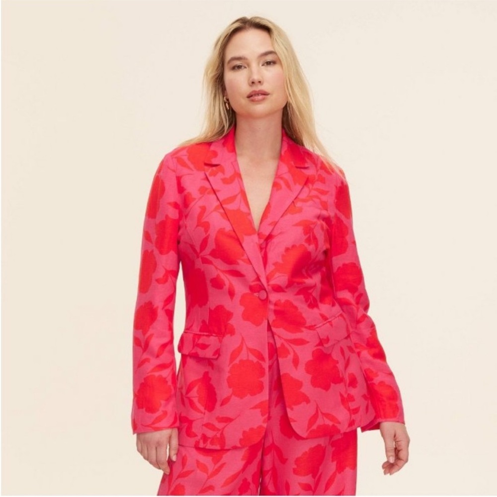 NWT Kate Spade x Target Pink & Red Classic Rose Blazer Size Small